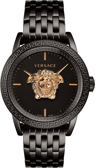 Versace Palazzo Empire Herrenuhr Schwarz Stahl 43mm 3D-Medusa-Logo VERD00518